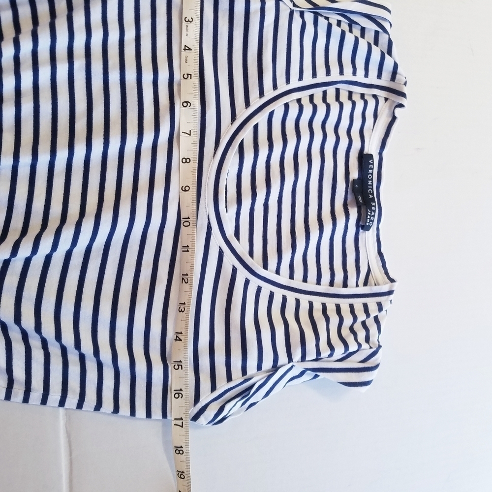 Veronica Beard | Stripe Ruched Jersey‎ Dress, size Small - Picture 11 of 12